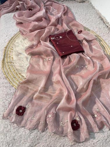 Vastrangan handwork panel saree supplier
